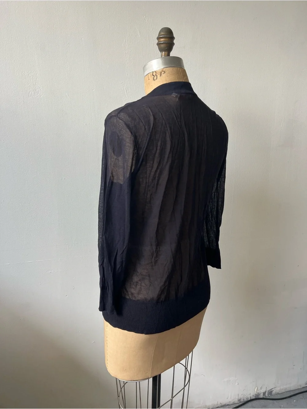 Tory Burch Black Lightweight Button-Down Cardigan